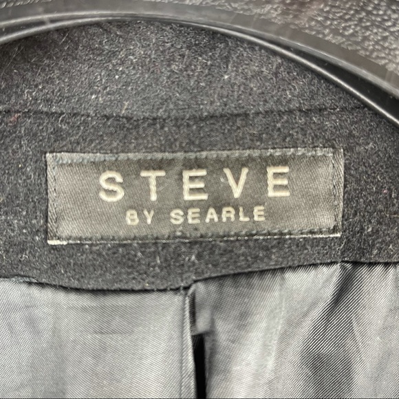 *SOLD Steve by Searle Mid-length Wool Coat with Fur Trim - Picture 6 of 10